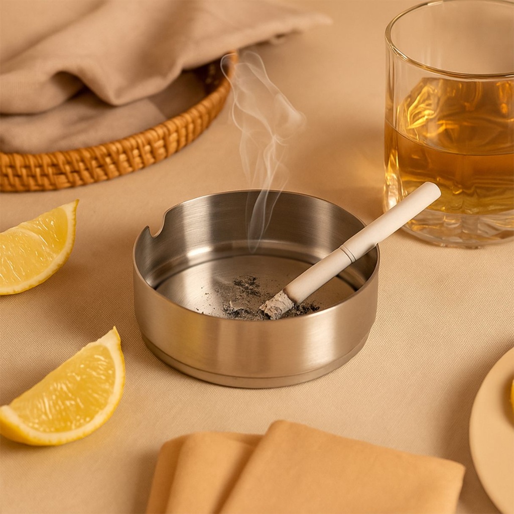 Picfest Ashtray Open Stainless Steel 1pc