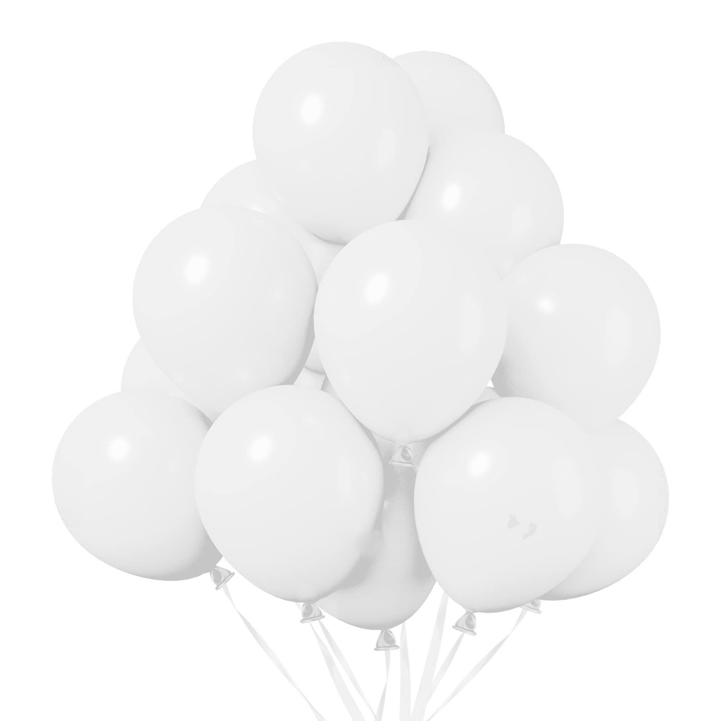 Picfest Premium Party Balloons White 50 Pcs