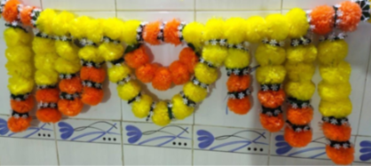 Diacraft Multi Colour Marigold Toran 1463| Size:3"