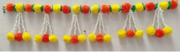 Diacraft Marigold Multicolour Toran -1779| Size:3"