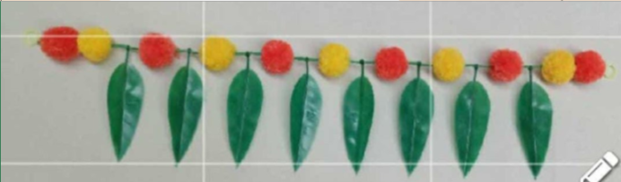 Diacraft Marigold Multicolour Toran --1782 | Size:3"