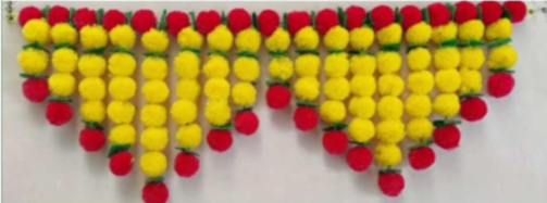 Diacraft Marigold Multicolour Toran --1785 | Size:3"