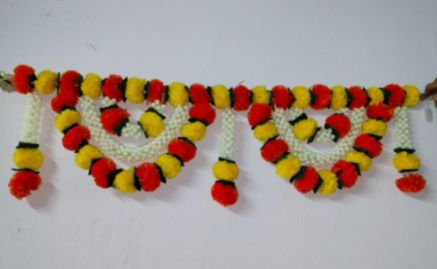 Diacraft Multi Colour Marigold Toran 1463| Size:3"