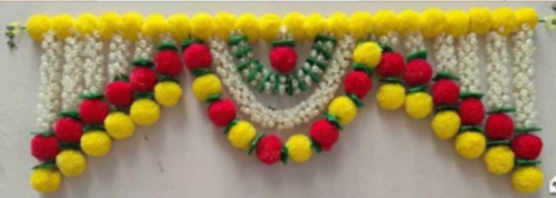 Diacraft Marigold Multicolour Toran 1476| Size:3"