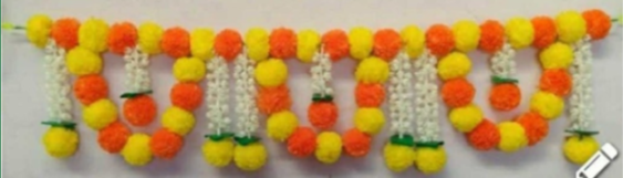 Diacraft Marigold Multicolour Toran --1781 | Size:3"