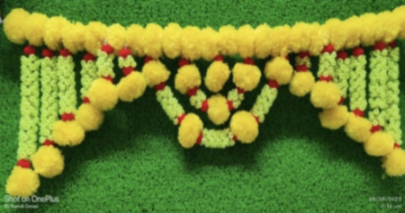 Diacraft Yellow Marigold Toran 1467| Size:3"