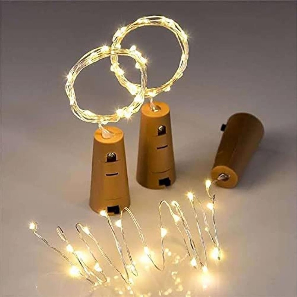 CORK LED LIGHT WARM WHITE SET OF 2