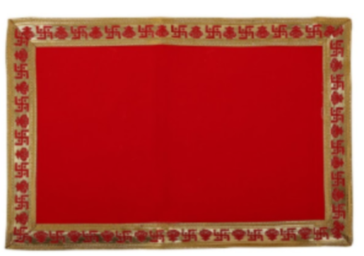 DiaCraft Red pooja Asan Cloth 3x2 ft