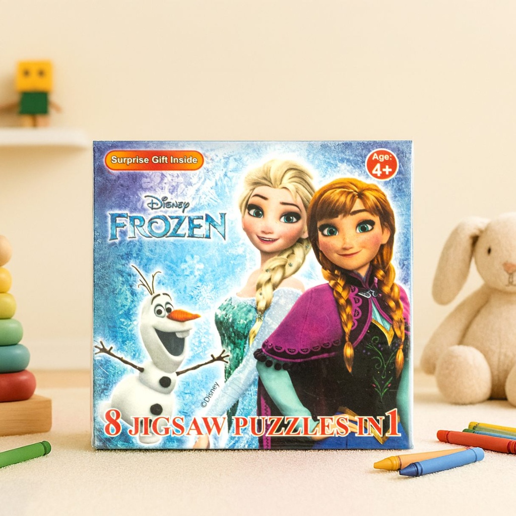 Disney Frozen 8 JIGSAW PUZZLES IN 1