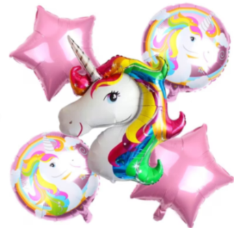Picfest Unicorn Foil Balloon Pack of 5