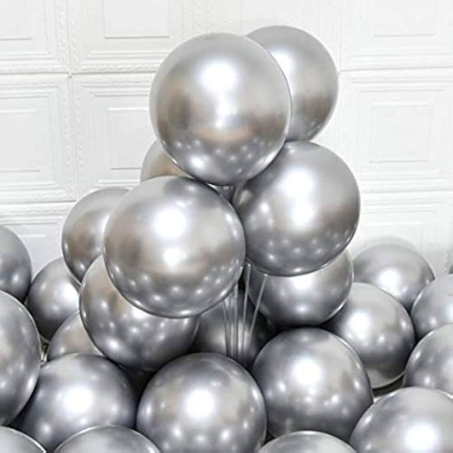 Picfest Chrome Balloons Silver 50 Pcs