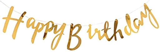 Picfest Happy Birthday Golden Foil Banner
