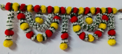 Diacraft Multi Colour Marigold Toran 1463| Size:3"