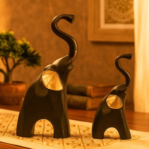 Diacraft Resin Elephant Pair